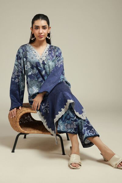Embroidered | Satin | 2-Piece Tailored Set | GBP 45.00