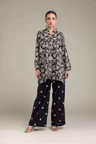 Embroidered | Cambric | Black Cambric Pants | GBP 15.00