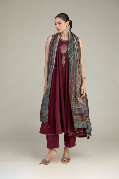 Embroidered | Raw Silk | Raw Silk Pants | GBP 30.00