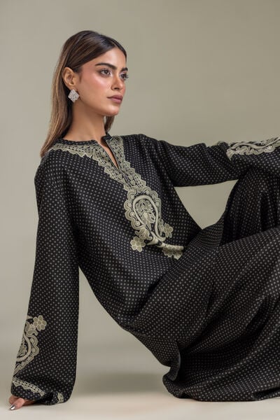 Printed | Viscose Crepe | Black Crepe Tunic | GBP 30.00