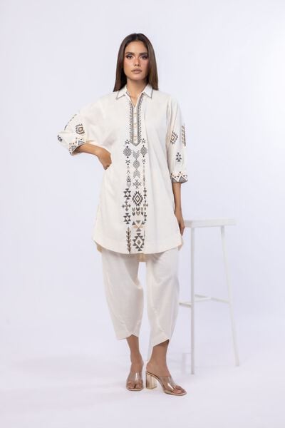 Embroidered | Crosshatch Poplin | Kurta | GBP 20.00