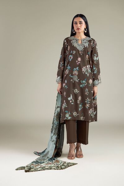 Embroidered | Textured Lawn | Fabrics 3 Piece | GBP 24.50
