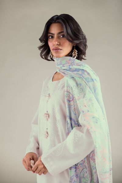 Embroidered | Cotton Dobby | Fabrics 3 Piece | GBP 24.50