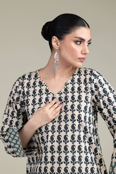 Printed | Cambric | Short V-Neck Kurta | GBP 20.00