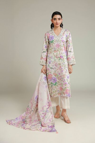 Printed | Satin | Fabrics 3 Piece | GBP 24.00