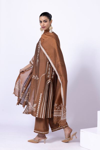 Embroidered | Raw Silk | Pants | GBP 6.00