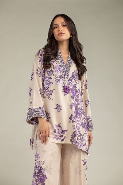 Printed | Viscose | Floral V-Neck Kurta | GBP 30.00