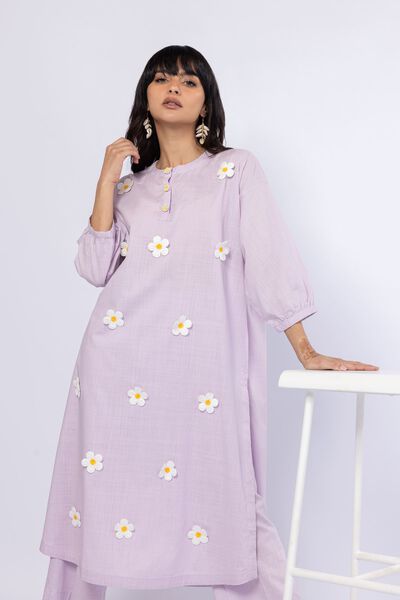 Embroidered | Crosshatch Poplin | Kurta | GBP 35.00