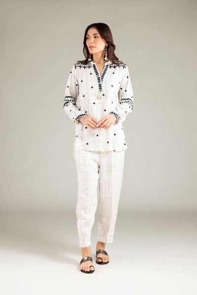 Embroidered | Viscose Crepe | Trousers | GBP 20.00