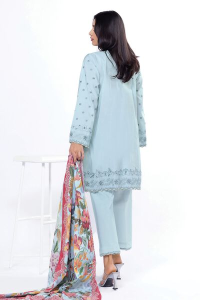 Embroidered | Dull Raw Silk | Fabrics 3 Piece | GBP 35.00