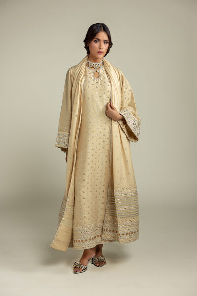 Embroidered | Raw Silk | Tailored 3-Piece Set | GBP 185.00