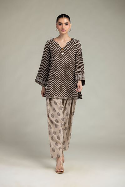 Printed | Cambric | Beige Cambric Shalwar | GBP 30.00