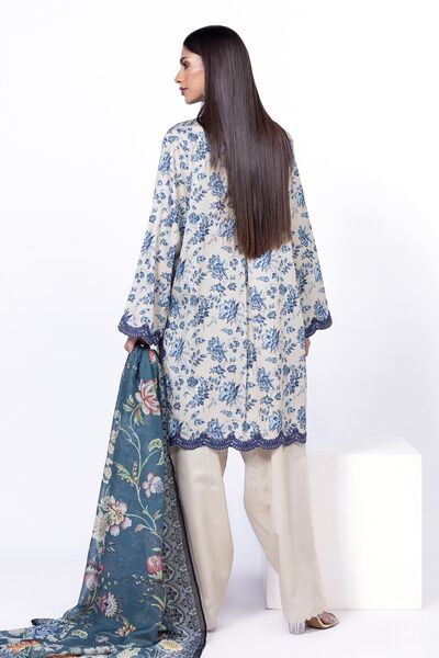 Embroidered | Cotton Satin | Fabrics 3 Piece | GBP 25.00