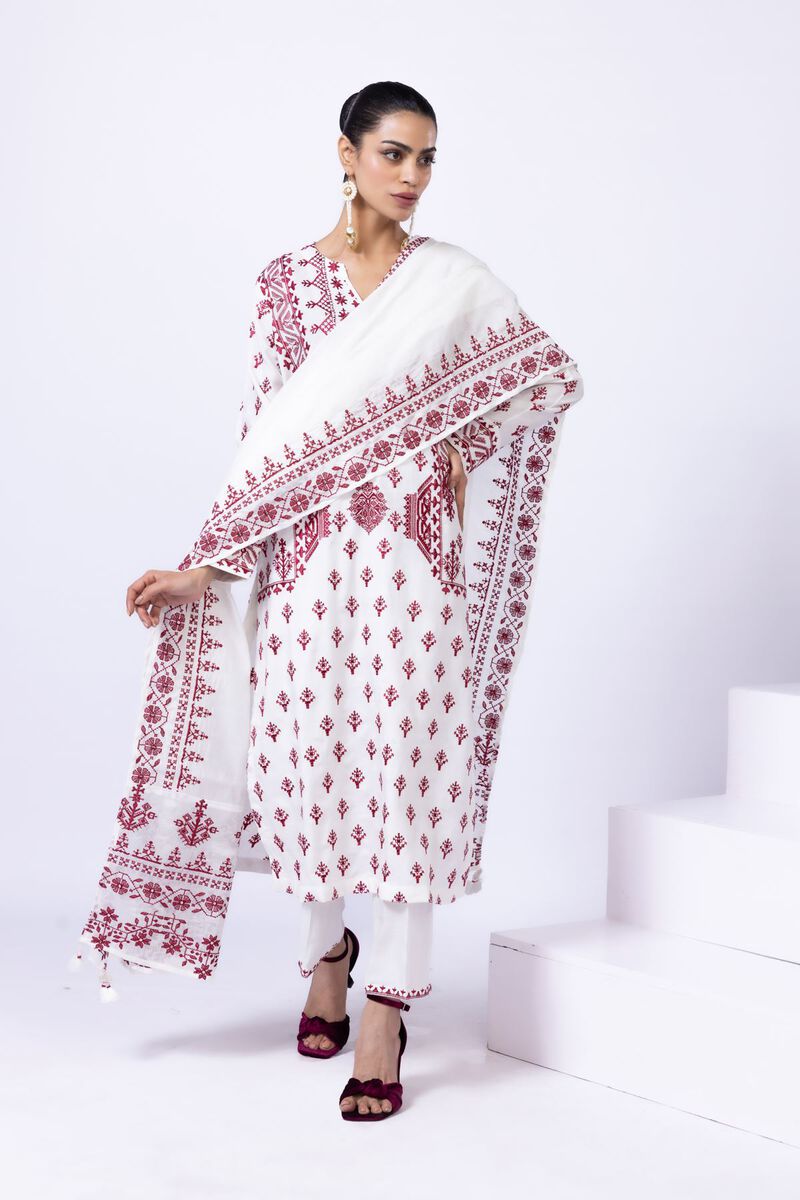 Embroidered | Cotton Net | Dupatta | null