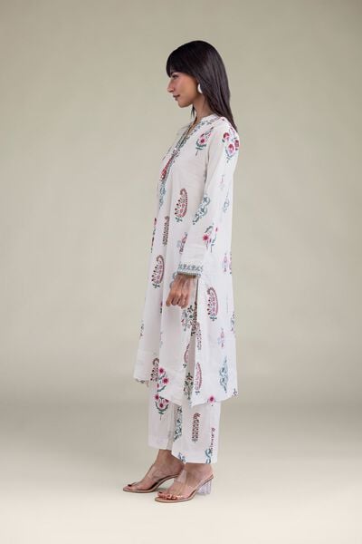 Printed | Cambric | White Floral Pants | GBP 15.00