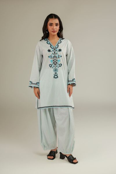 Embroidered | Cotton Dobby | Embroidered Shalwar | GBP 25.00