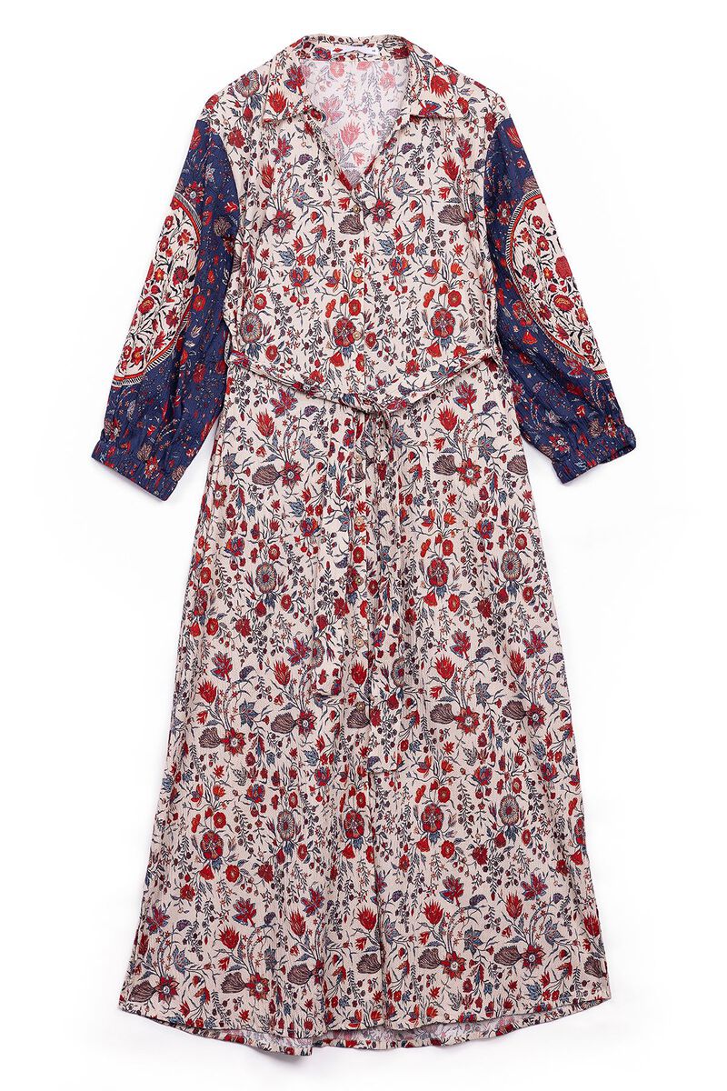 Printed | Ripple Crinkle | Maxi Dress | null