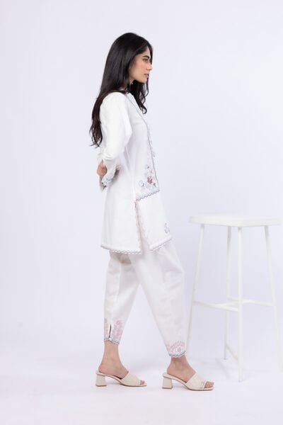 Embroidered | Raw Silk | Pants | GBP 20.00