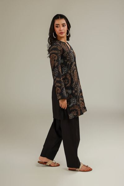 Embroidered | Cotton Dobby | Embroidered Black Shalwar | GBP 15.00