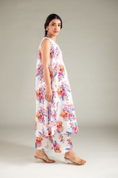 Printed  | Textured Cotton | Pants | GBP 20.00