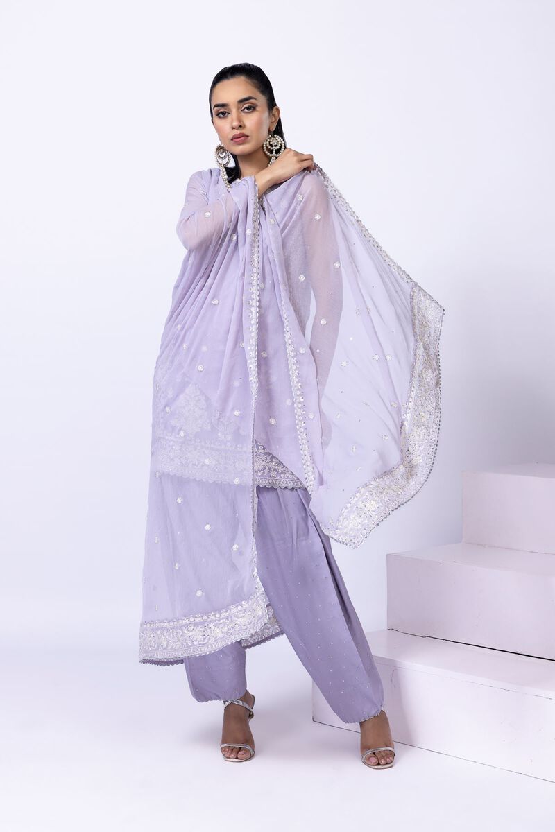 Embroidered | Polyester Crinkle Chiffon | Dupatta | GBP 25.00
