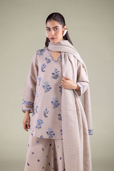 Embroidered | Mesuri | Floral Scalloped Kurta | GBP 20.00