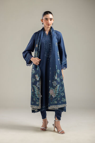 Embroidered | Lawn | Navy Lawn Dupatta | GBP 15.00