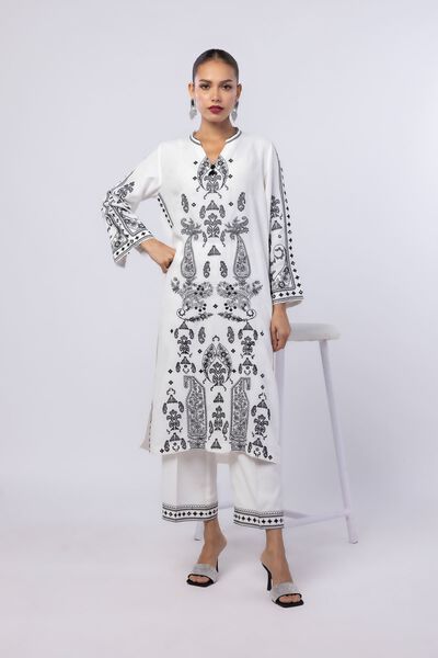 Embroidered | Russian Raw Silk | Pants | GBP 20.00
