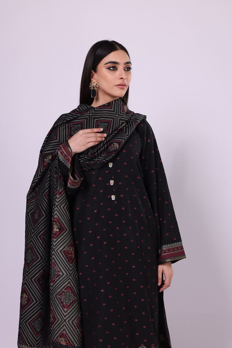 Dyed | Cotton Brosha Jacquard | Fabrics 3 Piece | null