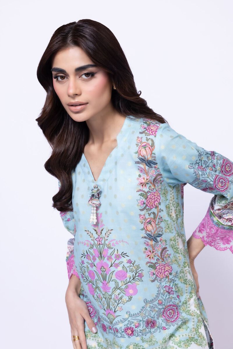 Embroidered | Cotton Polyester Broshia Jacquard | Kurta | null