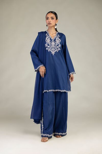 Embroidered | Dobby | Tailored 3-Piece Set | GBP 70.00