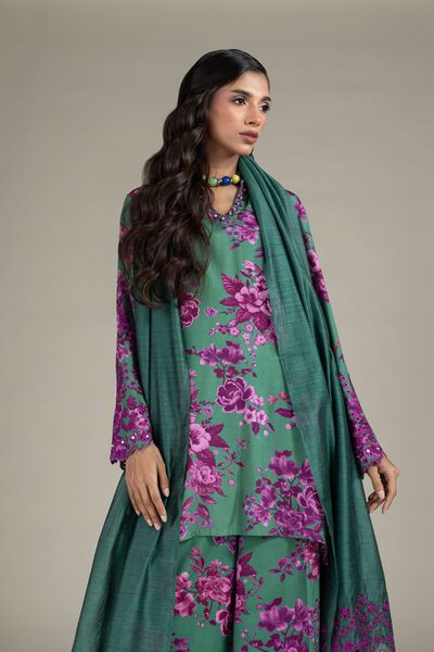 Embroidered | Raw Silk | 3-Piece Tailored Set | GBP 70.00