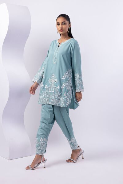 Dyed | Crosshatch Raw Silk | Shalwar | GBP 20.00