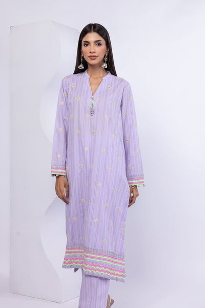 Embroidered | Lurex Stripes | Kurta | GBP 10.50