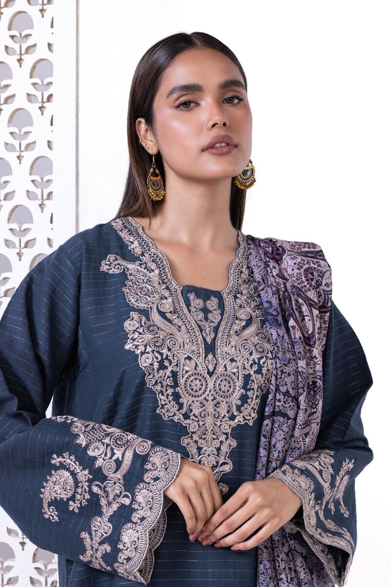 Embroidered | Light khaddar Messuri | Tailored 3 Piece | null