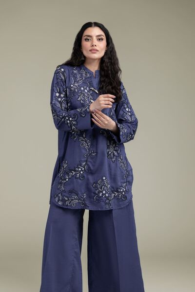 Embroidered | Cotton Dobby | Short Floral Kurta | GBP 50.00