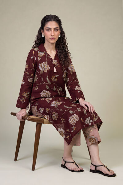 Printed | Light Khaddar | Floral Khaddar Kurta | GBP 30.00