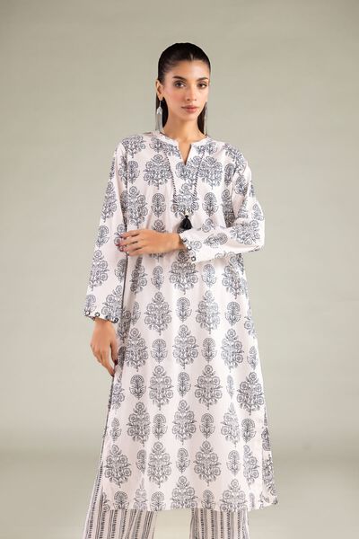 Printed | Cambric | Floral V-Neck Kurta | GBP 20.00