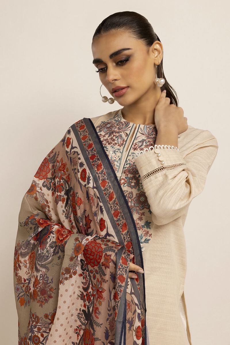 Embroidered | Crosshatch | Fabrics 3 Piece | null