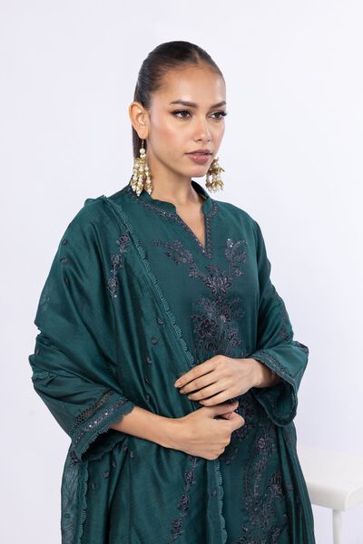 Embroidered | Cotton Net | Dupatta | GBP 20.00
