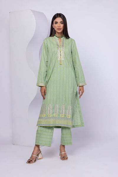 Embroidered | Lurex Stripes | Kurta | GBP 17.50