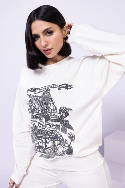 Printed | Lycra Terry | Sweatshirt | GBP 15.00