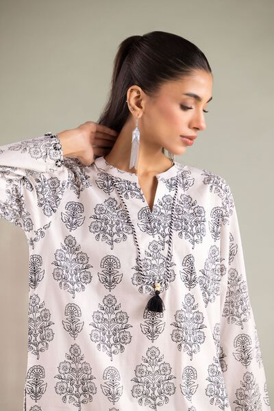 Printed | Cambric | Floral V-Neck Kurta | GBP 20.00