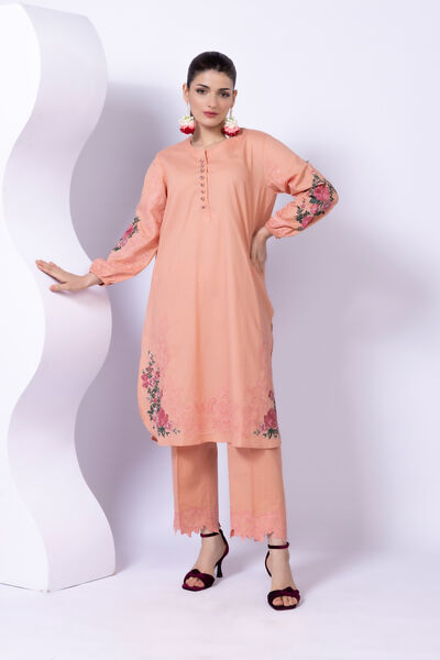 Embroidered | Cotton Dobby | Pants | GBP 6.00