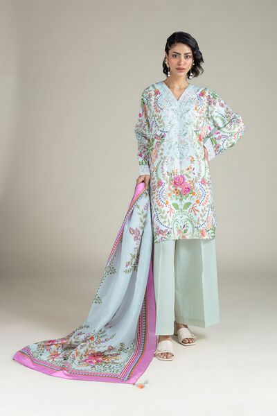 Embroidered | Jacquard | Fabrics 3 Piece | GBP 40.00