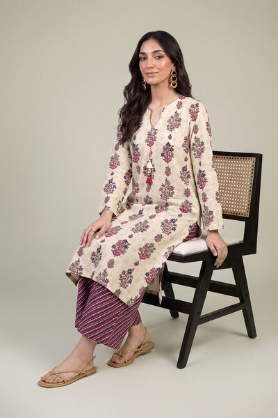 Printed | Light Khaddar | Longline Floral Kurta | GBP 30.00