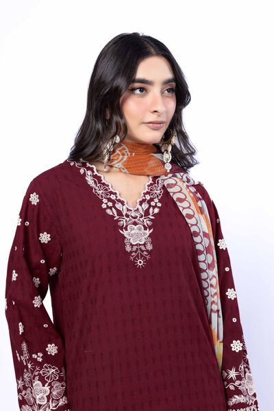 Embroidered | Cotton Dobby | Fabrics 3 Piece | GBP 40.00