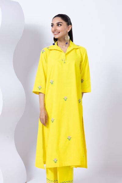 Embroidered | Chambray | Kurta | GBP 25.00