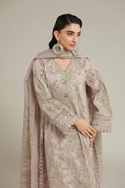 Embroidered | Cambric | Cambric 3-piece Set | GBP 70.00