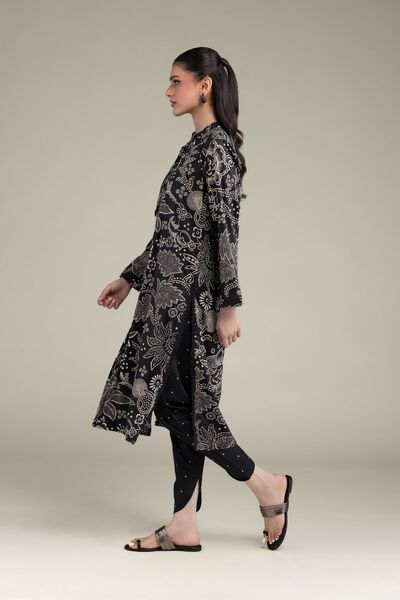Printed | Cotton Viscose | Black Cotton Shalwar | GBP 25.00